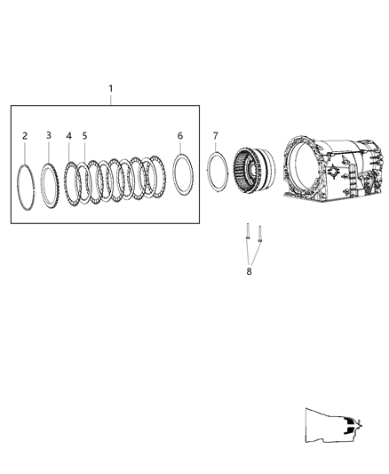 2012 Jeep Grand Cherokee B2 Clutch Assembly Diagram 1 - Thumbnail