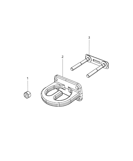 2012 Ram 2500 Tow Hooks, Front Diagram