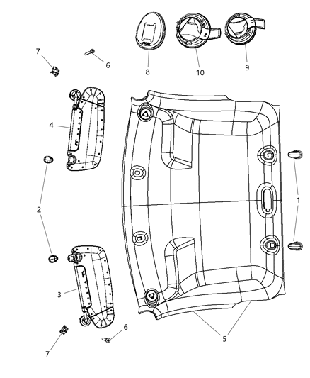 2010 Dodge Ram 5500 Backing Plate, Upper Diagram for 5179793AA