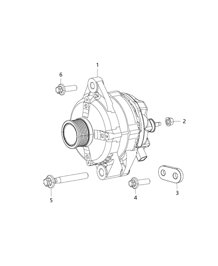2017 Jeep Cherokee Generator Engine Diagram for 56029739AA
