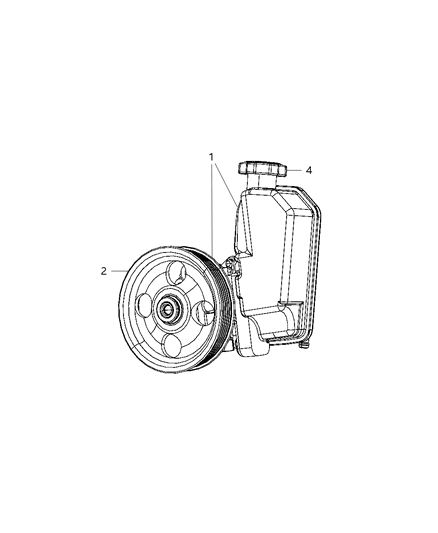 2008 Jeep Liberty Pump Power Steering Diagram for 52129328AB