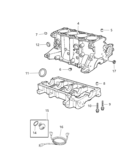 2004 Dodge Caravan Cylinder Block Diagram 1 - Thumbnail