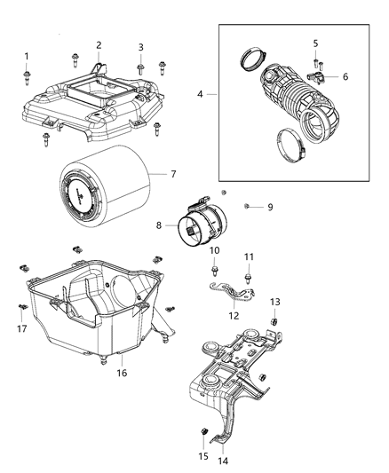 2014 Jeep Patriot Air Cleaner Diagram 1 - Thumbnail