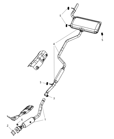 2010 Dodge Journey Exhaust System Diagram 2 - Thumbnail