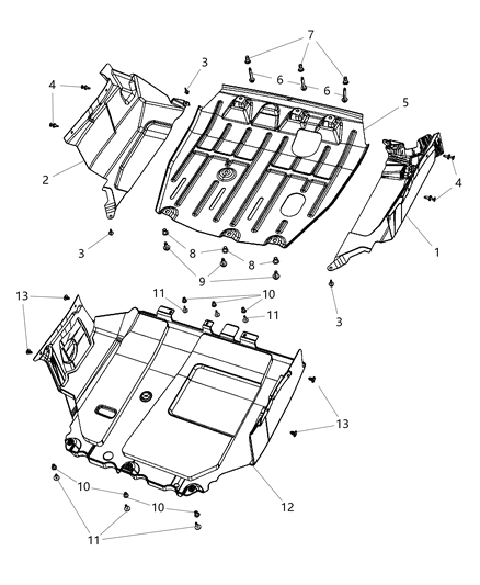 2015 Jeep Patriot Mount Bracket Rivet Diagram for 6505704AA