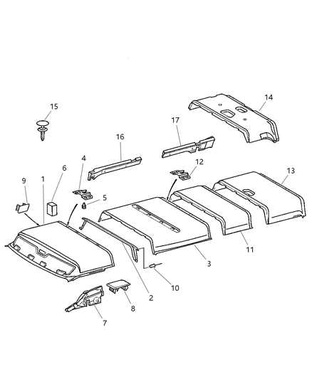 2002 Dodge Sprinter 2500 Headliner Diagram 2 - Thumbnail
