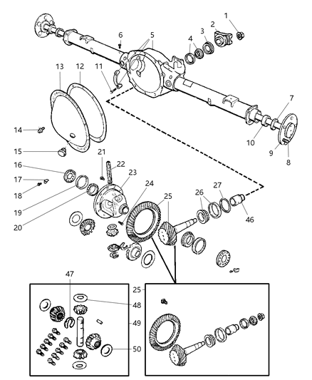 2007 Chrysler Aspen Axle, Rear, With Differential And Carrier Diagram 2 - Thumbnail