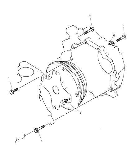 2005 Chrysler Sebring Coupe Transaxle Mounting of Automatic Transmission Diagram 2 - Thumbnail