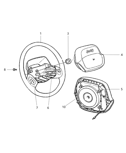 2001 Jeep Cherokee Cover Diagram for 5073556AA