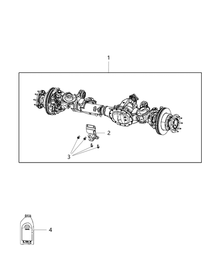 2018 Ram 3500 Pickup Front Axle Assembly Diagram 1 - Thumbnail