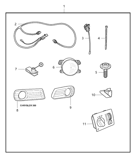 2009 Chrysler 300 Switch Headlamp Diagram for 68019678AB