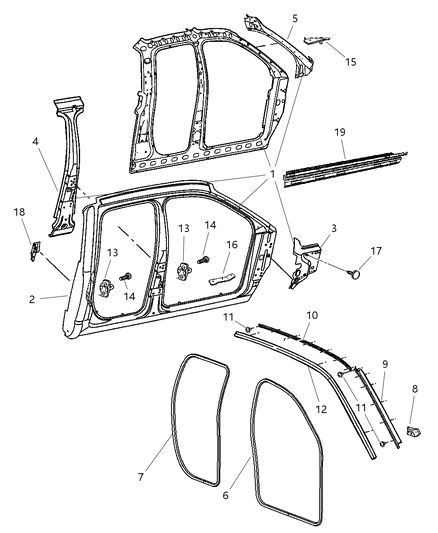 2006 Dodge Ram 1500 Aperture Panel Bodyside Diagram 2 - Thumbnail