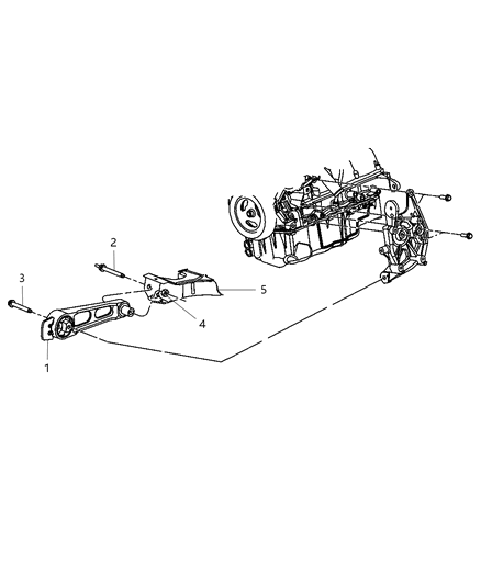2009 Chrysler PT Cruiser Engine Mounting Diagram 1 - Thumbnail