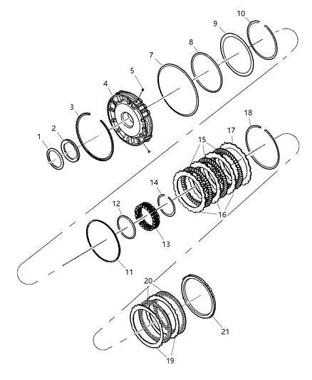 2007 Dodge Ram 3500 Cab Chassis 2 & 4 Clutch Retainer Diagram