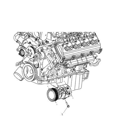 2009 Jeep Commander A/C Compressor Mounting Diagram 2 - Thumbnail
