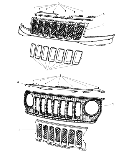 2011 Jeep Compass Grille Diagram