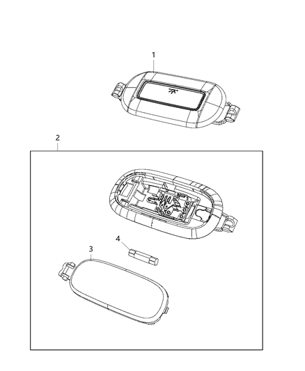 2020 Ram 1500 New Style Lamps, Interior Diagram 1 - Thumbnail
