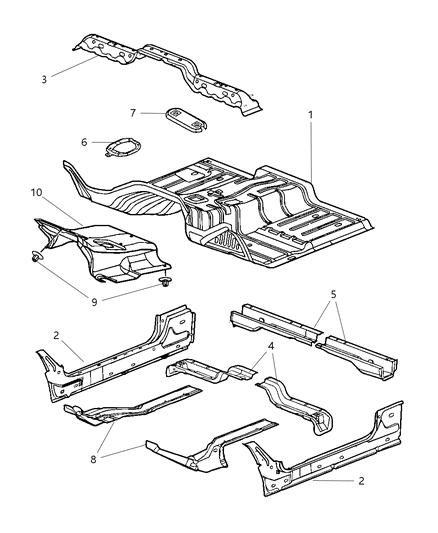 2008 Dodge Ram 3500 Cab Chassis Front Floor Pan Diagram