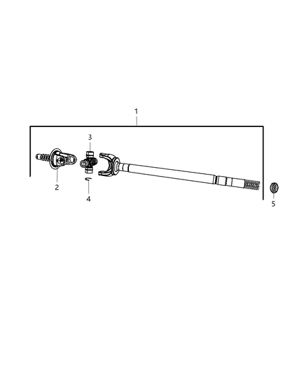 2011 Ram 3500 Cab Chassis Shaft, Axle of Front Axle; Differential And Drive Line Diagram