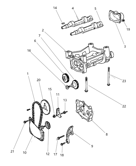 1997 Chrysler Sebring Convertible Balance Shafts Diagram