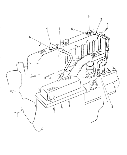 1998 Jeep Wrangler Crankcase Ventilation Diagram 2 - Thumbnail