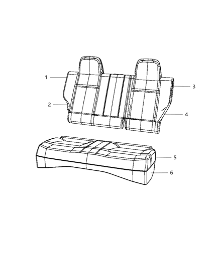 2016 Jeep Compass Rear Seat - Split Seat Diagram 7 - Thumbnail