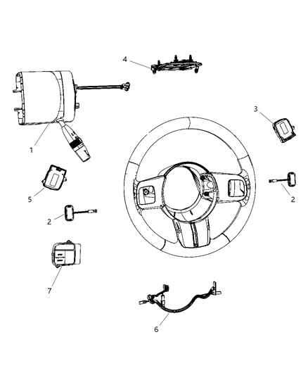 2011 Chrysler 300 Module Steering Column Diagram for 1JH94HL9AD
