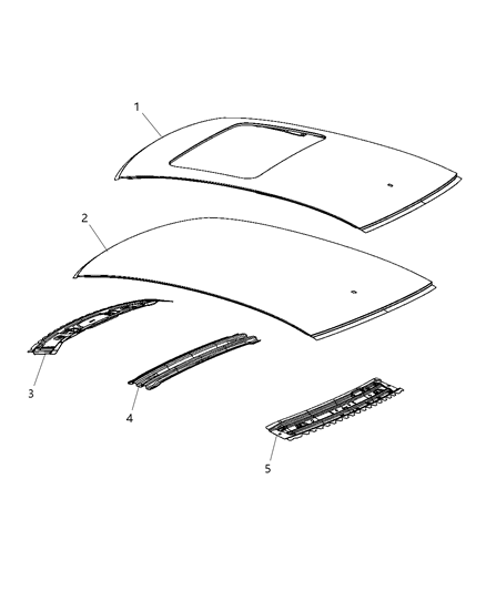 2014 Dodge Dart Rear Header Diagram for 68081182AA