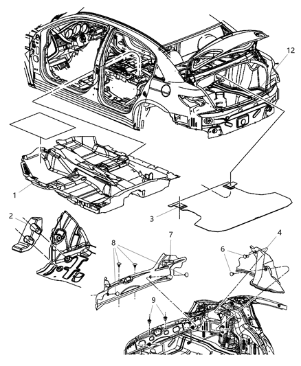 2007 Chrysler Sebring Carpet Diagram 2 - Thumbnail