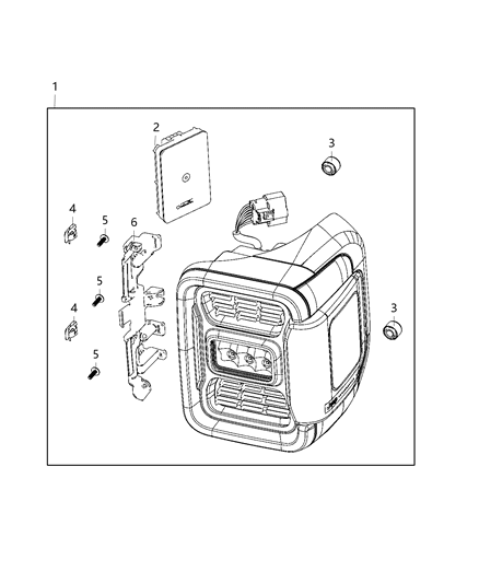 2021 Jeep Gladiator Parts, Tail Lamps Service Diagram 4 - Thumbnail