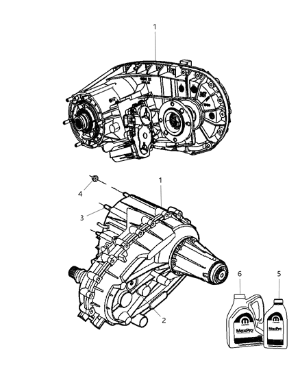 2009 Dodge Ram 3500 Transfer Case Diagram for 52123024AB