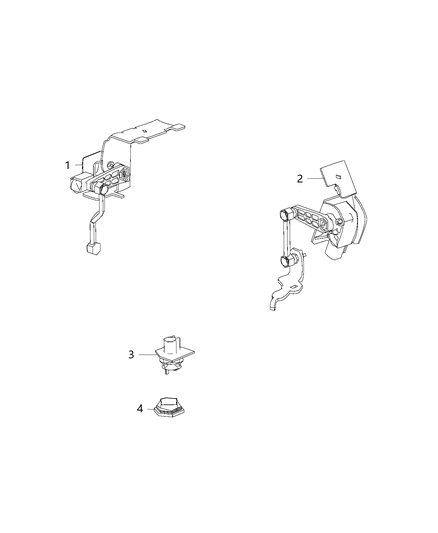 2016 Dodge Grand Caravan Sensors, Lamps & Windshield Washer Diagram