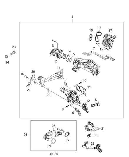 2015 Jeep Renegade EGR Valve, High Pressure Diagram 2 - Thumbnail