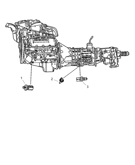 2001 Dodge Ram 3500 Regular Cab Switches - Drive Train Diagram