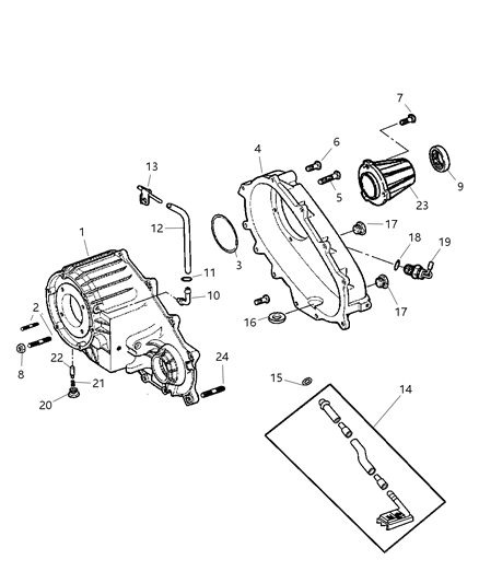 2007 Dodge Ram 2500 Case Front , Rear & Related Parts Diagram 1 - Thumbnail