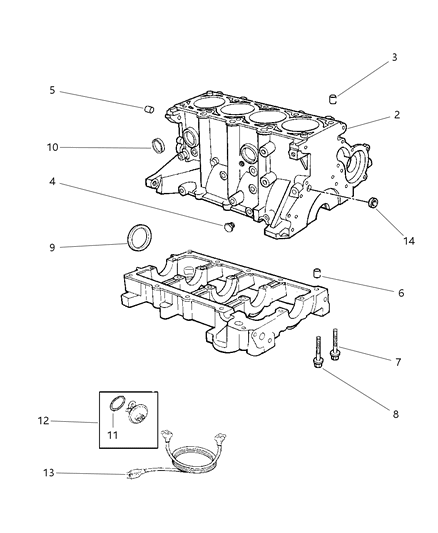 1998 Chrysler Sebring Convertible Cylinder Block Diagram 2 - Thumbnail