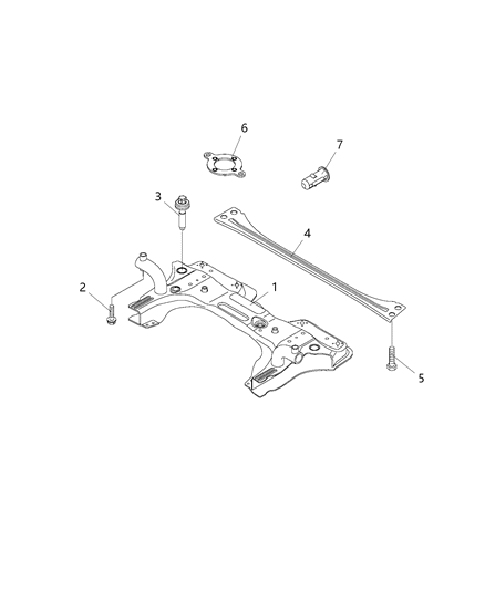 2019 Ram ProMaster City Suspension Crossmember Lock Ring Diagram for 68081712AA