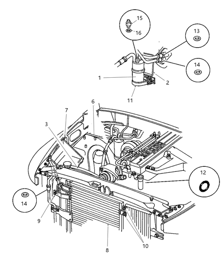 2001 Dodge Ram 2500 Regular Cab Plumbing - A/C Diagram 2 - Thumbnail