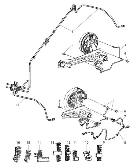 2006 Chrysler PT Cruiser Sensor Anti-Lock Brakes Diagram for 4860038AE