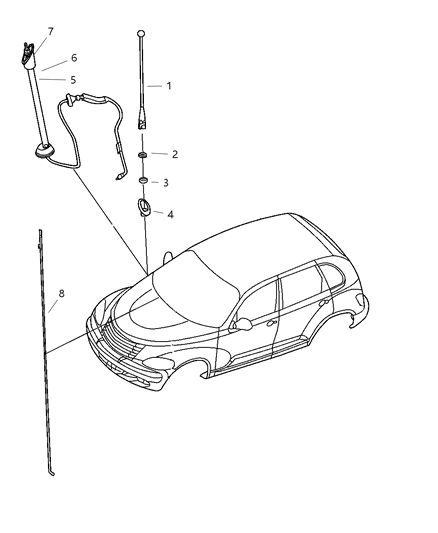 2009 Chrysler PT Cruiser Adapter Diagram for 4671602AD