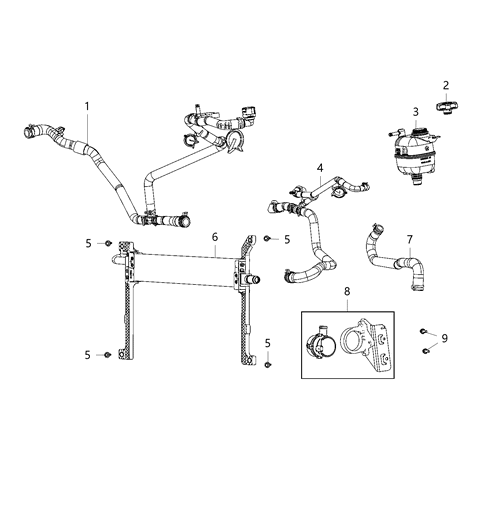 2020 Jeep Wrangler Auxiliary Coolant System Diagram 4 - Thumbnail