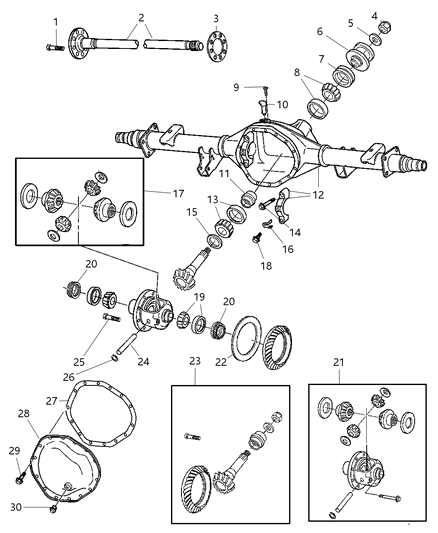 2007 Dodge Ram 3500 Cover Package Differential Diagram for 5086904AB