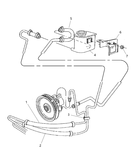 2001 Chrysler Prowler Power Steering Return Hose Diagram for 4786745AC