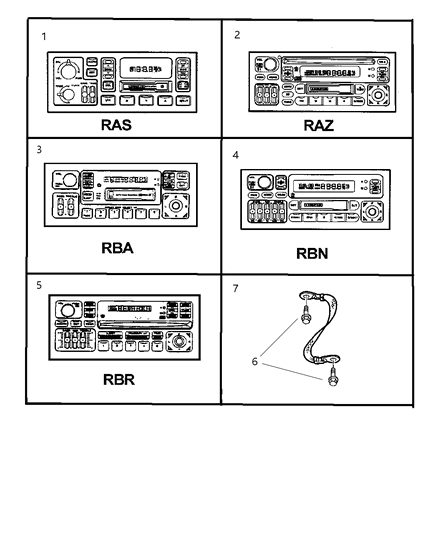 2001 Dodge Ram 1500 Radio AM/FM With CD And Equalizer Diagram for 4704373AD