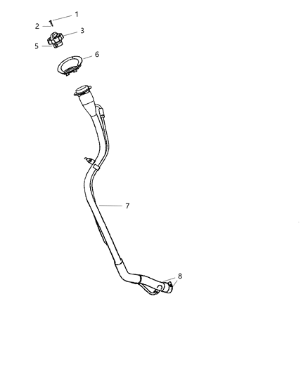 2004 Chrysler PT Cruiser Tube Fuel Filler Diagram for 5278936AE