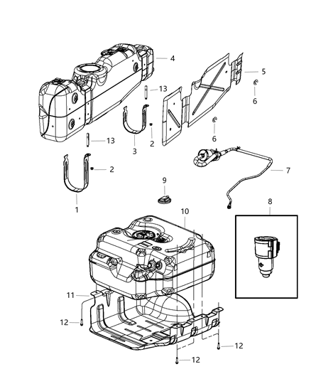 2012 Ram 3500 Cab Chassis Fuel Tank Diagram
