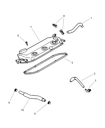 2002 Chrysler Sebring Coupe Crankcase Ventilation Diagram 2 - Thumbnail