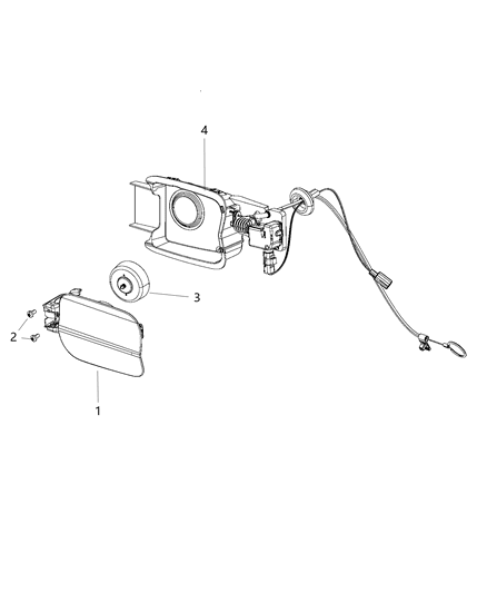 2017 Dodge Charger Fuel Filler Housing & Door Diagram
