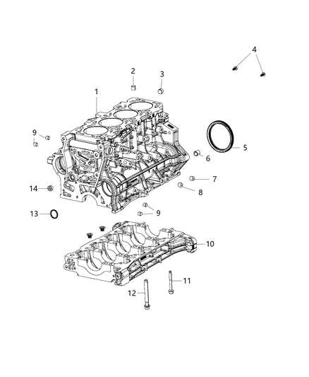 2019 Jeep Wrangler Cylinder Block And Hardware Diagram 3 - Thumbnail