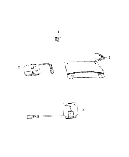 2018 Jeep Wrangler All-new Model Sensors, Seat Diagram